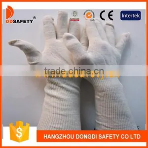 DDSAFETY 2017 13 Gauge 3 Thread Bleach Cotton Knitted Long Cuff Safety Gloves thumbnail-1