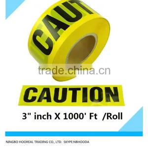 Yellow Caution Tape 3" Inch X 1000' Ft. Rolls Safety Barrier Police Barricade thumbnail-1