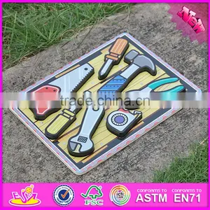 2016 New Design Educational Identify Toy Wooden Shape Puzzles for Toddlers W14D016 thumbnail-1
