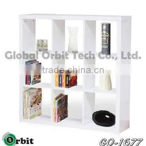Nine Lattice Wooden Book Shelf thumbnail-1