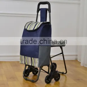6 Wheels Folding Climb Stair Shopping Trolley / Stair Climber Shopping Trolley thumbnail-2