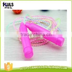 Children Skip Rope Transparent Colored Plastic Rope Skipping thumbnail-4