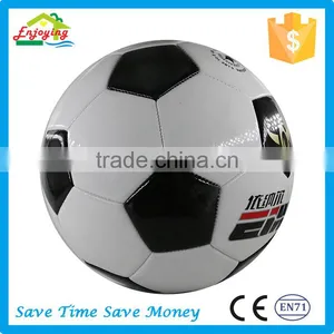 Black and White Rubber Bladder Outdoor Soccer Ball for Adults thumbnail-4