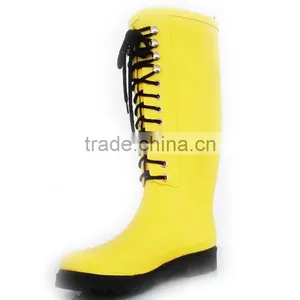 2015 Fashion Lace-up Rubber Rain Boots thumbnail-1