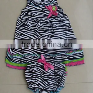 100%cotton Interlock Animal Printed Baby Bloomer Dress thumbnail-1