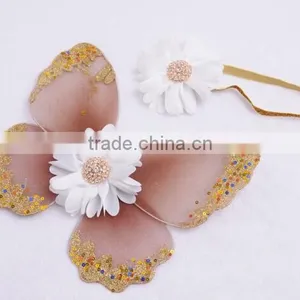 Infant Girl Photo Photography Props Newborn Baby Angel Wing With Headbands thumbnail-6
