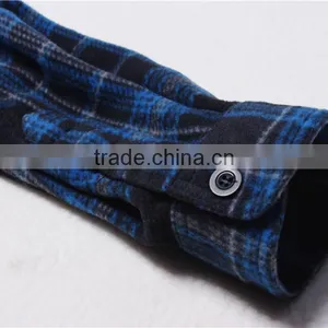 2016 Hot Sale Oem Service Menprinting Plaids Long Style Polar Fleece Jacket thumbnail-6
