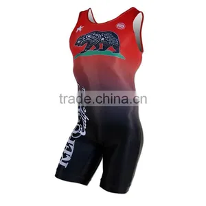 Breathable and Stretachable Cheap Wrestling Singlets thumbnail-1