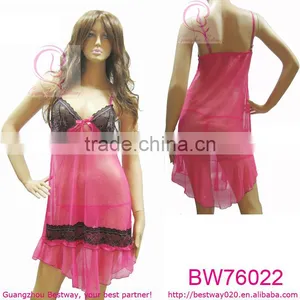 Lady Sexy Hot Sexy Pink Transparent Lingeries Babydoll in Apparel thumbnail-1