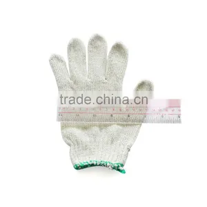 White Poly Cotton Knitted Safety Gloves thumbnail-4