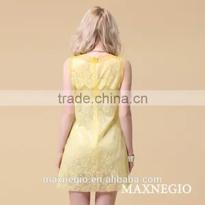 China Supplier Sleeveless Lady One Piece Dress Simple Latest 2015 thumbnail-4