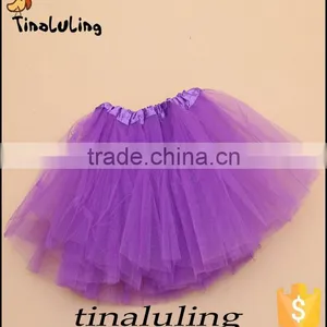 Brand New Girls Lilac Skirts Children Dance Wear Tutus Kids Pettiskirts Tulle Fabric Fancy Tutus thumbnail-4