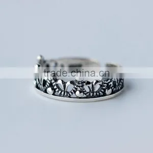 F20059N Silver Retro Crown Ring Fashion Silver Ring thumbnail-2