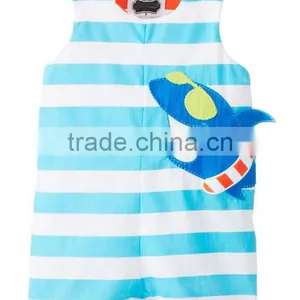 Applique Summer Wear Sleeveless Custom Infant Organic Cotton Newborn Cheap Wholesale Used Baby Clothes thumbnail-3