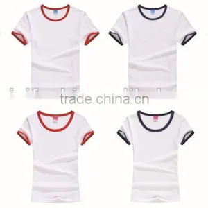 Factory New Style 95%cotton 5% Spandex Women's t Shirt/custom Blank White Short Sleeve Women T-shirts thumbnail-6