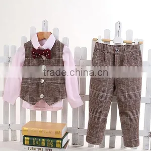 New Style Fashion Wholesaler Factory Price 3-pieces Boy Suit thumbnail-4