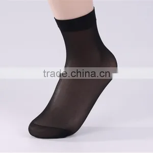 Amazing 10 Pairs/ Lot Black Nude Pure Color Short Sock Thin Transparent Crystal Silk Socks Girl Summer Women's Socks thumbnail-1