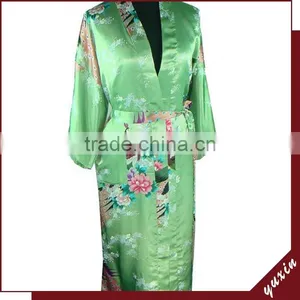 Peacock Design Polyester Robes Pajamas For Woman Plus Size PC117 thumbnail-1