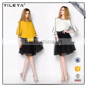 New Fashion Chiffon Blouse 2017,different Types of Fashion Women Blouse Tops Design thumbnail-4