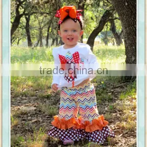 Ibear Baby Girls Clothing Set Boutique Thanksgiving Hotsale China Yiwu Girls Clothing Sets Ruffle Wonder Kids Clothing Sets thumbnail-2