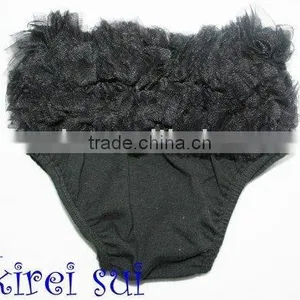 Black Baby Ruffles Chiffon Bloomers Panties T3 thumbnail-1