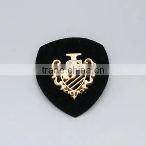 Black/white PU Leather Label With Metal Alloy Logo Jeans/jacket Leather Patches PLB-015 thumbnail-2