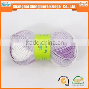 Knitted Yarns China Supplier Cheapest Wholesale Oeko Tex Certified 100% Acrylic Yarn, Space Dyeing Multicolor Yarn for Scarf thumbnail-2