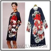 Women Designer Dress Printed Floral Dress thumbnail-1