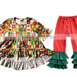 Wholesale Girls Boutique Outfits Halloween Clothes Baby Girl 2Pcs Set Children Flutter Pumpkin Appliqued Baby Clothes thumbnail-6