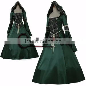 Oliver Green Medieval Dress Cosplay Costume Women's Fancy Dress Custom Made thumbnail-3