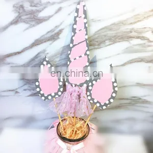Newest Blue and Pink Unicorns Design Cake Topper Unicorn Party thumbnail-3