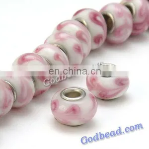 P492 Colourful Glass Bead Wholesale Handmade Murano Lampwork Glass European Beads Fit for Charm Bracelets thumbnail-1
