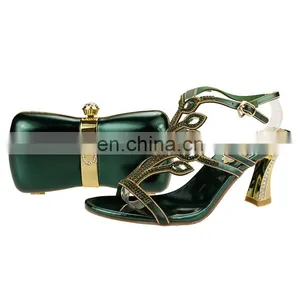 Italian Charming Ladies Shoes and Bags With Stones for Wedding and Party thumbnail-2