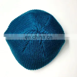 Hot Sale 100% Acrylic Custom Knitted Cuff Beanies With 3D Logo Embroidery thumbnail-3