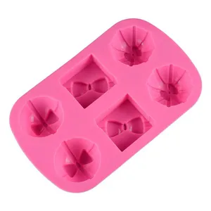 Free Sample Food Grade Heat Resistant Nontoxic Silicone Cake Mold Baking Mousse Pudding Mold Tool 6holes thumbnail-3