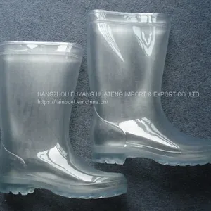 Simple Transparent Women Boots,Transparent New Fashion Female Boots,Transparent Lady PVC Boots,Popular Style Boot,Fashion Rain Boot ​ thumbnail-5