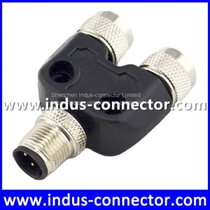 M12 3 4 5 8 12 Pin Male to Female y Splitter Cable Connector Underwater Function for Sensor thumbnail-1