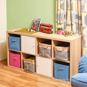 Collapsible Storage Bin Basket Storage Cube Bint With Handles for Home Office Closet thumbnail-3