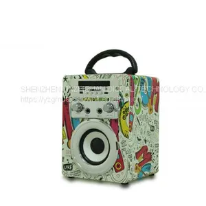Wooden Portable Bluetooth Speaker With Karaoke and FM Function thumbnail-1
