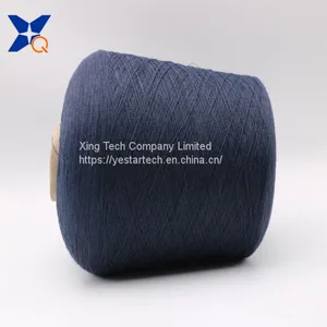 Dark Blue 0.035 Micron Stainless Steel Fine Wire Twist With Ne32/2ply Combed Cotton Yarn for Knitting Touchscreen Glove-XT11105 thumbnail-1