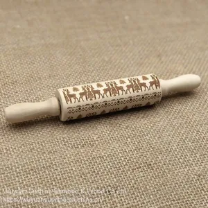 Laser Printing Wooden Rolling Pin,Made of Chinese Cherry thumbnail-1