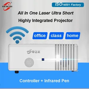 DLP Laser Projector 3600 Lumens Digital Ultra Short Projector for Business and Education Build in Computer thumbnail-5