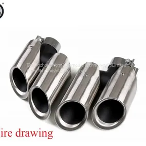 Km for Macan GTS Style 95B 2014-2017 Exhaust Tip Exhaust Pipes Muffler Tips Tail Pipe Black Titanium thumbnail-3