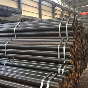 Tianjin Shengteng Mild Carbon Steel Straight ERW Welded Black Steel Round Pipe thumbnail-4