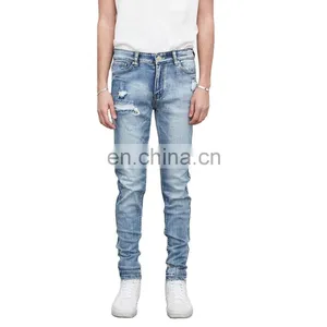 DiZNEW Destroyed Stretch Denim Jeans Rips Skinny Denim Man Jeans Pant Ripped Jeans thumbnail-4