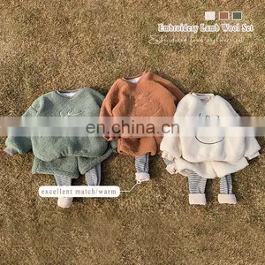 6222/Hot Sale China Manufacturer Girls Embroidery Clothing Fashion Fake Two Piece Warm Winter Sets thumbnail-4