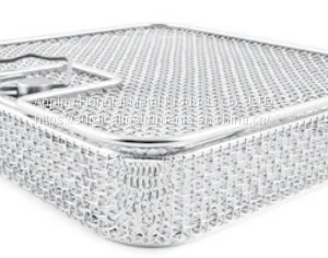 Screen Baskets Made of Perforated Plate Instrument Baskets With Wire Mesh Lids thumbnail-1