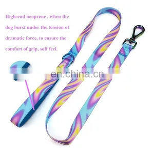 Wholesale Soft and Comfortable Dog Leash With Poop Bag Laser Printing Color Durable With D Ring Pet Leash thumbnail-5