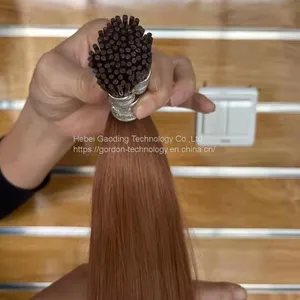 Brown Color Straight I Tip Human Hair Extension With Factory Price thumbnail-1