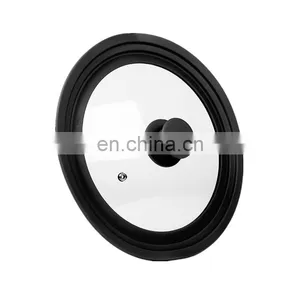 10 11 12 Inch Firm Silicone Edge Tempered Glass Universal Lids for Pots Pans and Skillets thumbnail-5